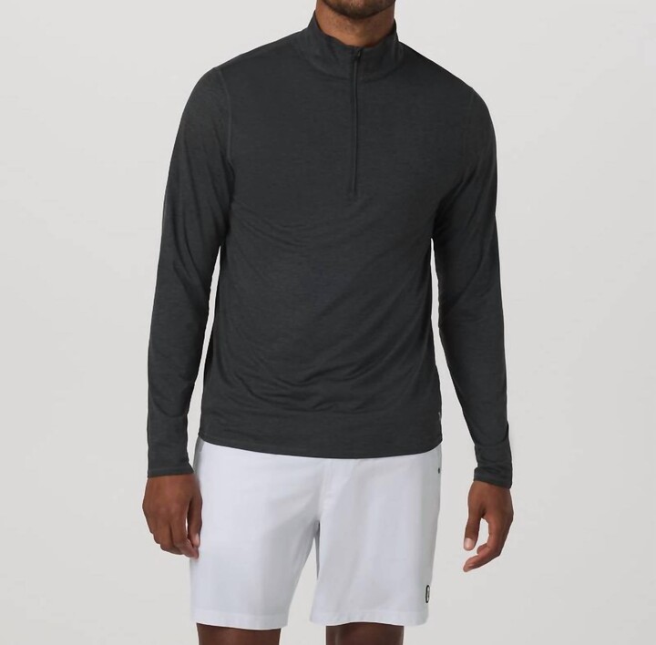 vuori Ease Performance Half Zip - Plus In Charcoal Heather