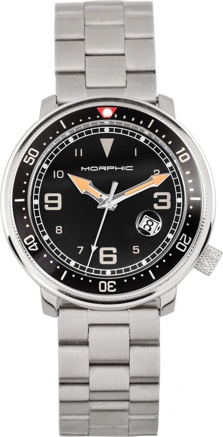 Morphic M74 Series Bracelet Watch w/Magnified Date Display