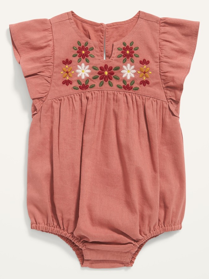 Flutter-Sleeve Bodysuit for Baby
