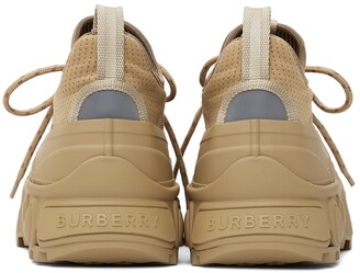 Burberry Khaki Knit Arthur Sneakers