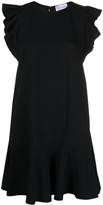 Thumbnail for your product : RED Valentino Ruffle Shoulder Mini Dress