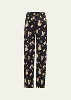 Jane Polka-Dot Trousers with Floral D 
