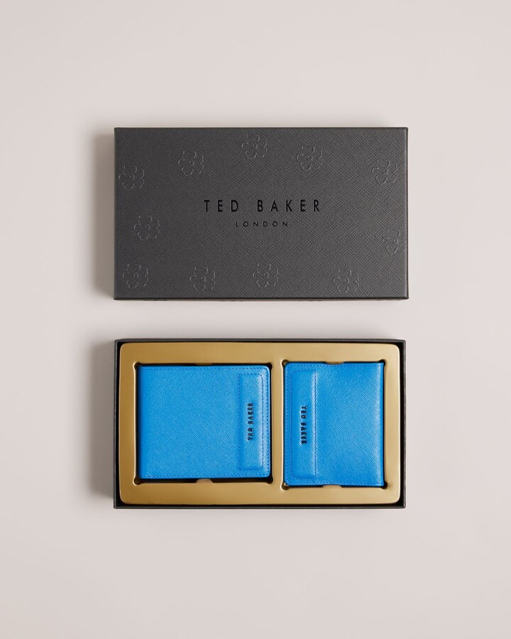 Ted Baker Saffiano Wallet And Cardholder Set in Blue - ShopStyle