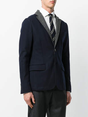 Emporio Armani contrast-collar blazer