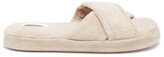 Thumbnail for your product : Skin Kyoto Crossover-strap Organic-cotton Terry Slides - Beige