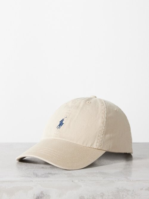 Polo Ralph Lauren Logo-embroidered Cotton-twill Cap - Beige - ShopStyle Hats