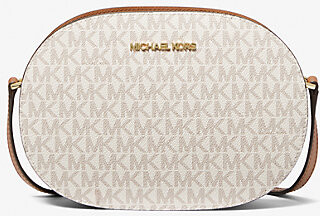 Michael Kors Jet Set Travel Medium Logo Dome Crossbody Bag Brown – Balilene