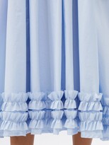 Thumbnail for your product : Molly Goddard Ellen Ruffled Cotton-poplin Dress - Light Blue