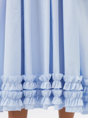 Molly Goddard Ellen Ruffled Cotton-poplin Dress - Light Blue