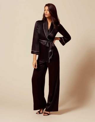 Agent Provocateur Classic Silk Pyjama Top In Black
