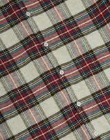 Thumbnail for your product : The Idle Man Tartan Flannel Check Shirt Grey