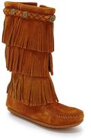 Thumbnail for your product : Minnetonka Girls' 3-Layer Fringe Stud Suede Boots