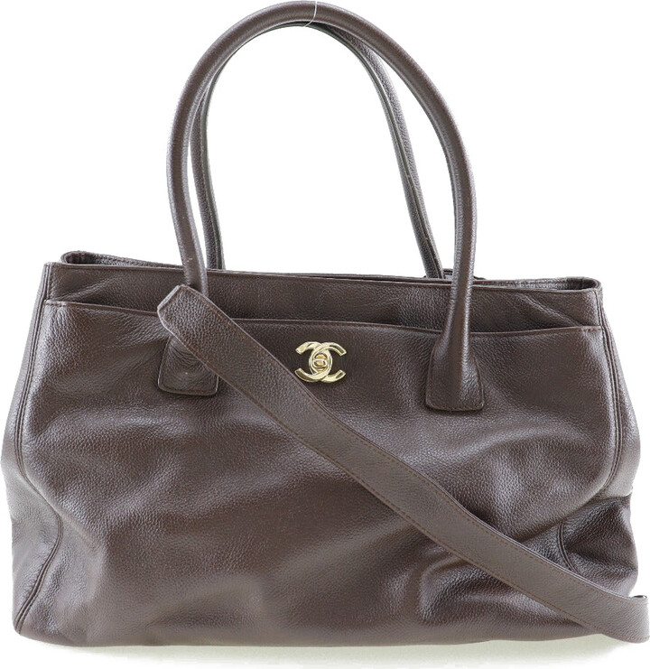 Chanel Executive Brown Leather Tote Bag (Pre-Owned) - ShopStyle