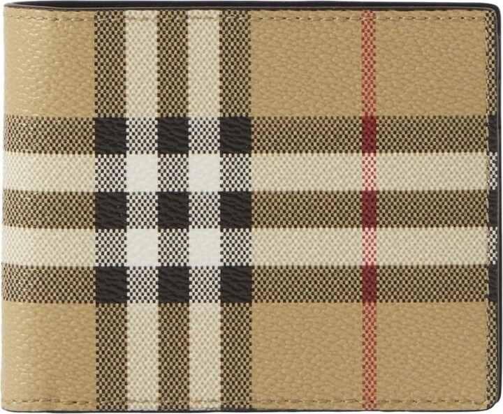 Burberry Checked Bi-Fold Wallet
