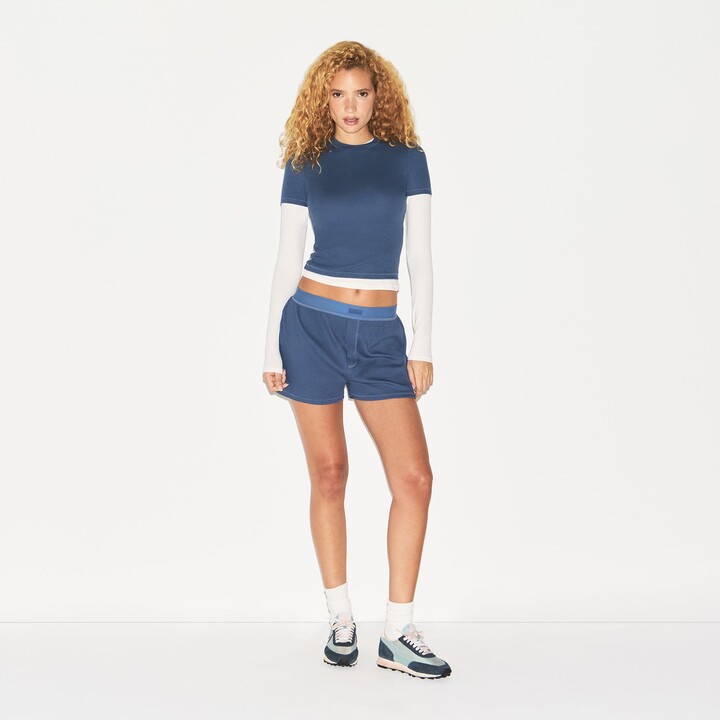 SKIMS Cotton Rib Loose Boxer | Harbor