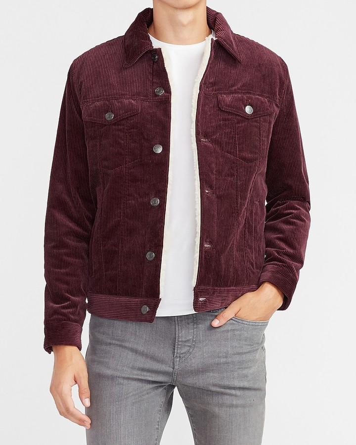corduroy jacket with sherpa collar