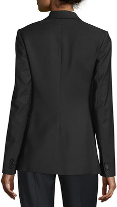 Theory Aaren Continuous Wool-Blend Jacket, Black