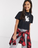 Thumbnail for your product : Obey cropped t-shirt with evil angel graphic