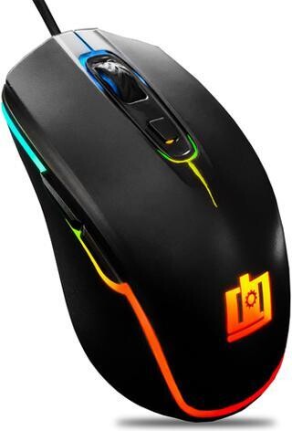 Deco Gear Wired Gaming Mouse 800-5000 Adjustable DPI High Precision Optical Mouse Ergonomic for All Gaming Grips 11 RGB Backlit Modes 6...