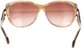Thumbnail for your product : Oscar de la Renta Leaf-Embellished Gradient Sunglasses