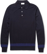 Thumbnail for your product : Brioni Merino Wool Long Sleeved Polo Shirt