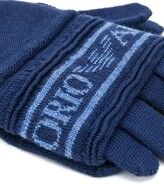 Thumbnail for your product : Emporio Armani Knitted Logo Gloves