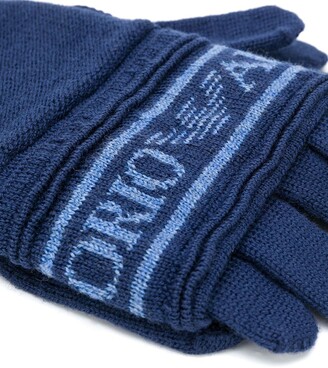 Emporio Armani Knitted Logo Gloves