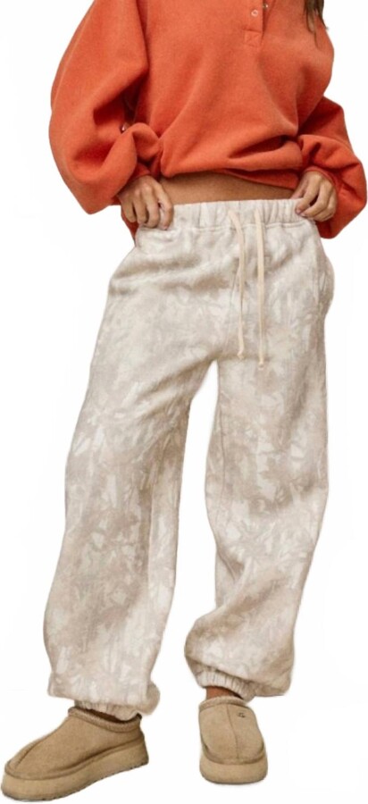 Papermoon Fleece Jogger Pants In Light Camo