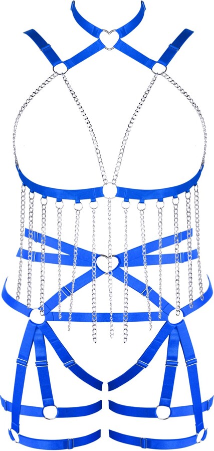 Pentagram Lingerie cage Full Body Harness for Women Garter Belt