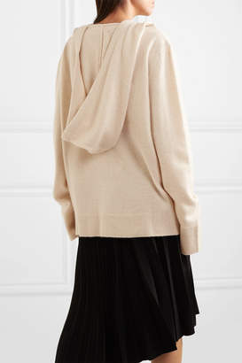 J.W.Anderson Oversized Hooded Wool And Cashmere-blend Cardigan - Beige