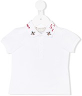 Thumbnail for your product : Gucci Children Embroidered Collar Polo Shirt