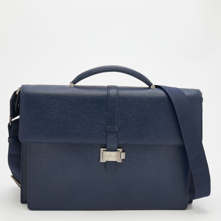 Navy Briefcase Leather | Shop The Largest Collection | ShopStyle