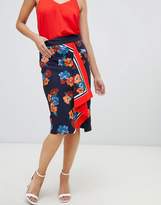 Thumbnail for your product : Oasis midi pencil skirt in scarf print