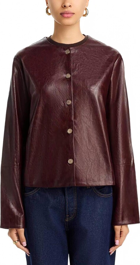 Lost + Wander Valor Of Venus Jacket In Rich Wine