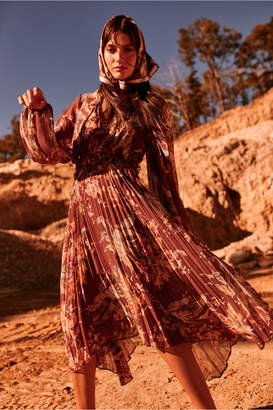 Keepsake UNRAVEL LONG SLEEVE DRESS chocolate lily