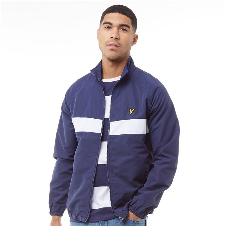 lyle and scott vintage mens bomber jacket navy jacket