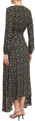 Paul Smith Asymmetric Floral-print Crepe De Chine Midi Dress