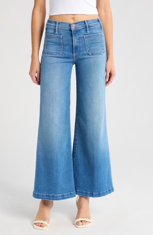 Mother Lil' Hustler Roller Patch Pocket Sneak Wide Leg Jeans