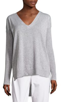 MinkPink Solid Asymmetrical Pullover