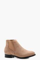 Thumbnail for your product : boohoo Metallic Insert Flat Chelsea Boots