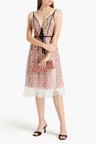 Thumbnail for your product : Giambattista Valli Lace-trimmed embroidered tulle midi dress