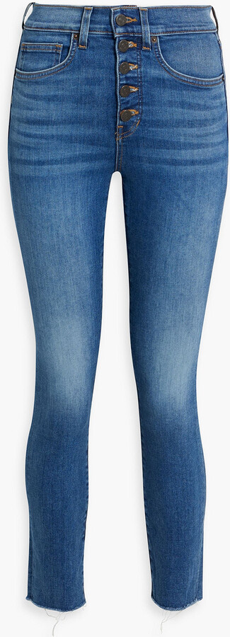 Veronica Beard Debbie cropped high-rise skinny jeans