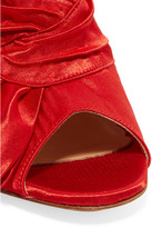 Thumbnail for your product : Iris and Ink Veronica Bow-Embellished Satin Mules