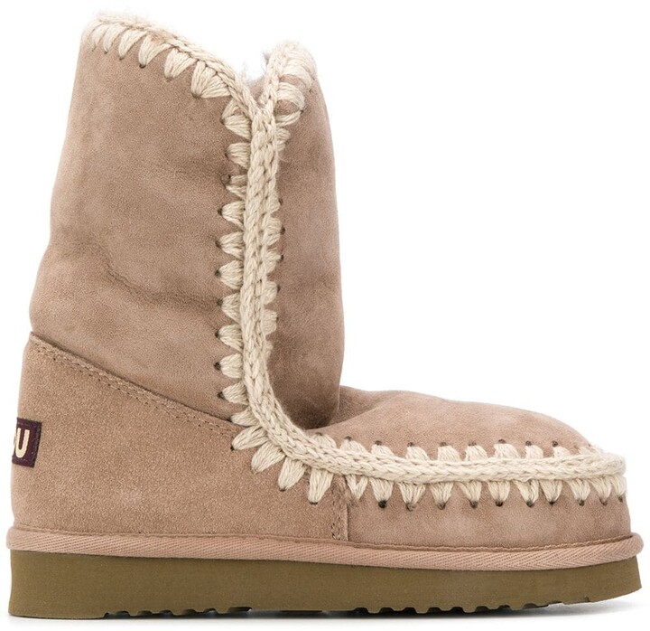 Mou Shearling-Lined Suede Eskimo Boots - ShopStyle