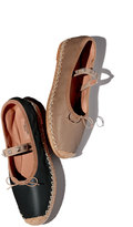 Thumbnail for your product : Valentino Garavani Rockstud Leather Ballerina Espadrille Flat