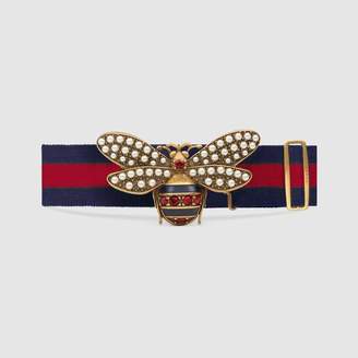 Gucci Web belt with bee