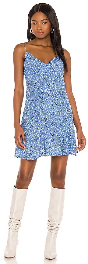 free people blue mini dress