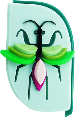 Gissa Bicalho - Handmade Acrylic Brooch Mantis / Green