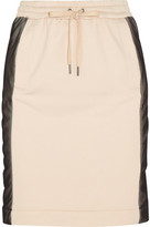 Thumbnail for your product : DKNY Mesh-paneled stretch-terry skirt