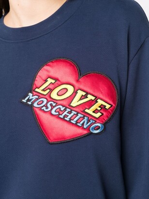 Love Moschino Padded Logo-Patch Sweatshirt
